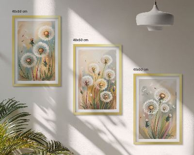 Zidna galerija Cvjetovi maslačka pastelne trave