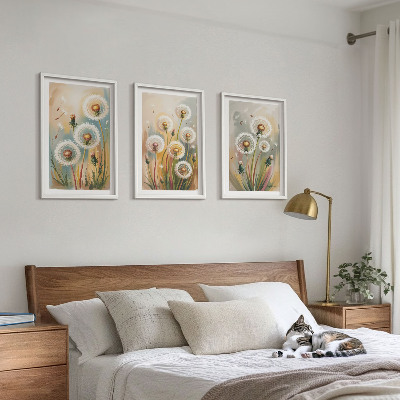 Zidna galerija Cvjetovi maslačka pastelne trave