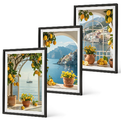 Set 3 slike u okviru Cvijeće limuna u Seatownu