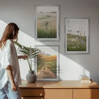 Zidna galerija krajolici s motivom prirodnih polja i staza