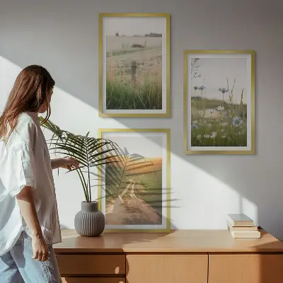 Zidna galerija krajolici s motivom prirodnih polja i staza