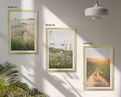 Zidna galerija krajolici s motivom prirodnih polja i staza