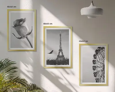 Zidna galerija panoramski kotač u Parizu s Eiffelovim tornjem