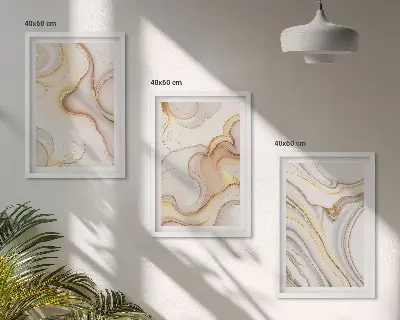 Set od 3 slike Linearni apstraktni motivi u okviru