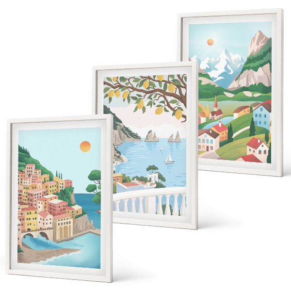 Zidna galerija Pastelni pogledi na more