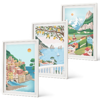 Zidna galerija Pastelni pogledi na more