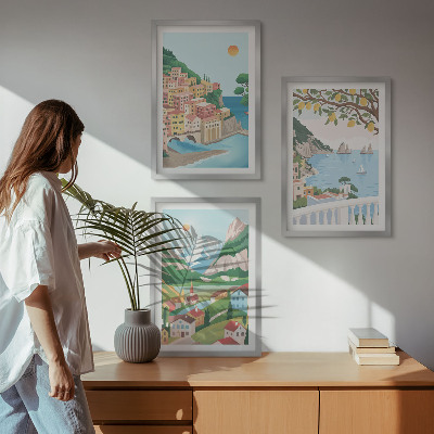 Zidna galerija Pastelni pogledi na more