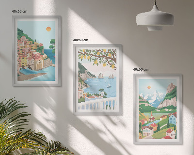 Zidna galerija Pastelni pogledi na more