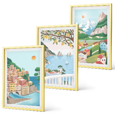 Zidna galerija Pastelni pogledi na more