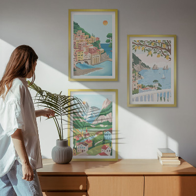 Zidna galerija Pastelni pogledi na more