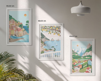 Zidna galerija Pastelni pogledi na more