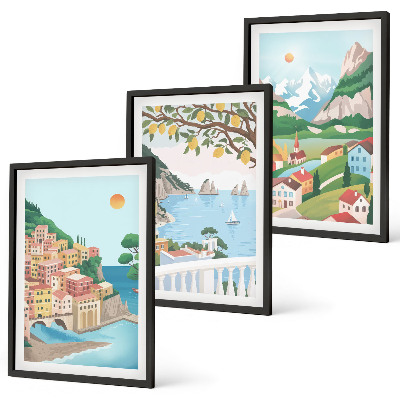 Zidna galerija Pastelni pogledi na more