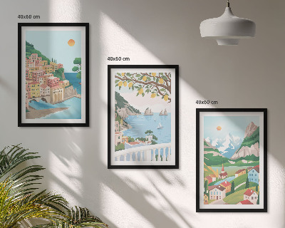 Zidna galerija Pastelni pogledi na more
