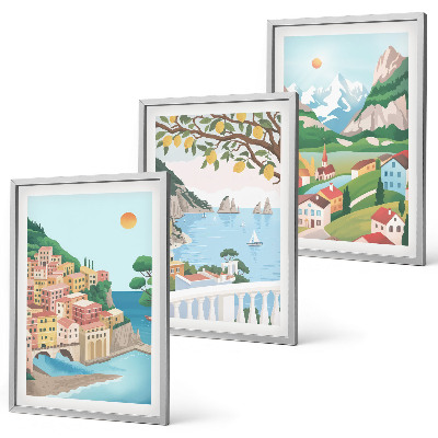 Zidna galerija Pastelni pogledi na more