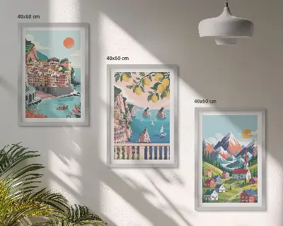 Šarene planine i gradovi set 3 slike u okviru