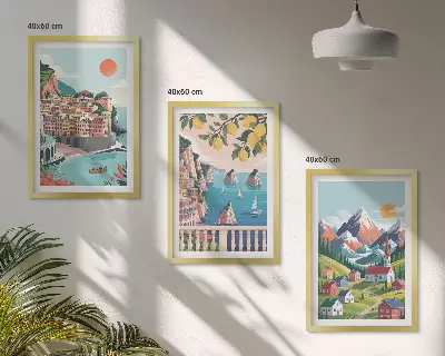 Šarene planine i gradovi set 3 slike u okviru