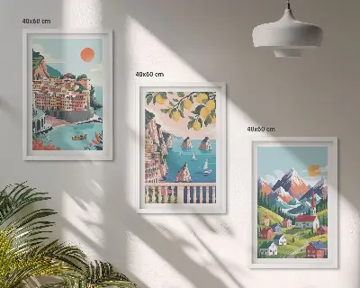 Šarene planine i gradovi set 3 slike u okviru