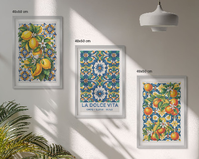 Zidna galerija Šareni apstrakti citrusa