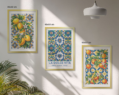 Zidna galerija Šareni apstrakti citrusa