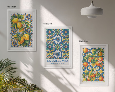 Zidna galerija Šareni apstrakti citrusa