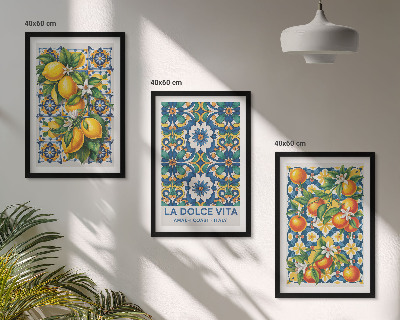 Zidna galerija Šareni apstrakti citrusa