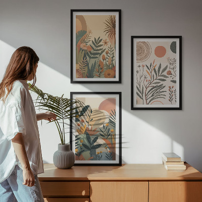 Zidna galerija Biljni motivi u prigušenim bojama