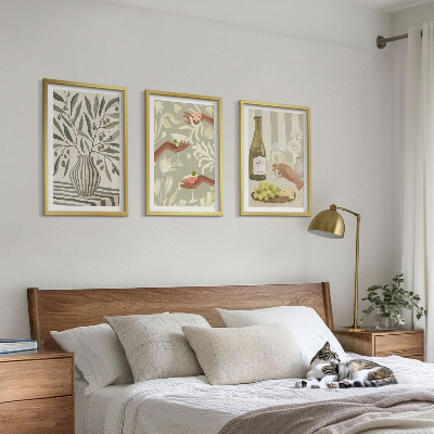 Set 3 slike u okviru Rustikalni kokteli od cvjetova masline