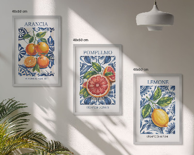 Zidna galerija Talijanski modni plakati s citrusima