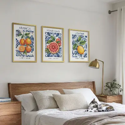 Zidna galerija talijanski modni plakati s motivom citrusa