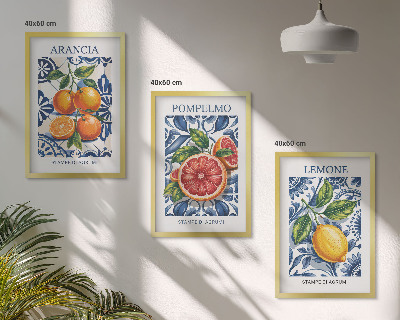 Zidna galerija Talijanski modni plakati s citrusima