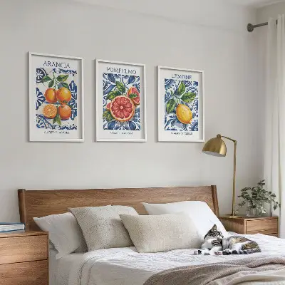Zidna galerija talijanski modni plakati s motivom citrusa