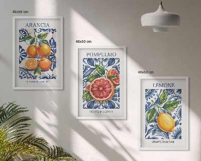 Zidna galerija Talijanski modni plakati s citrusima