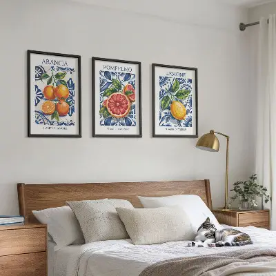Zidna galerija talijanski modni plakati s motivom citrusa