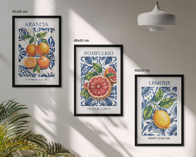 Zidna galerija Talijanski modni plakati s citrusima