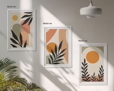 Set 3 slike u okviru Apstraktni oblici biljaka