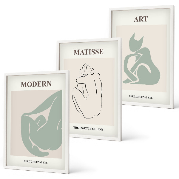 Zidna galerija Apstraktne pastelne figure