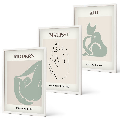 Zidna galerija Apstraktne pastelne figure