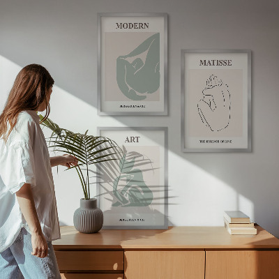 Zidna galerija Apstraktne pastelne figure