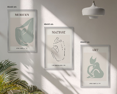 Zidna galerija Apstraktne pastelne figure