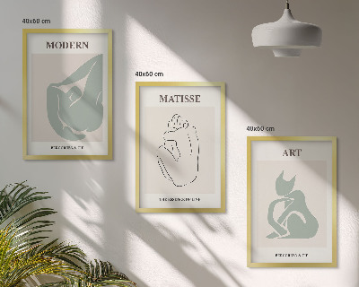Zidna galerija Apstraktne pastelne figure