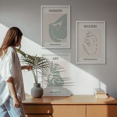 Zidna galerija Apstraktne pastelne figure