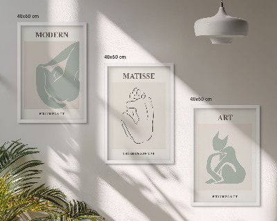Zidna galerija Apstraktne pastelne figure