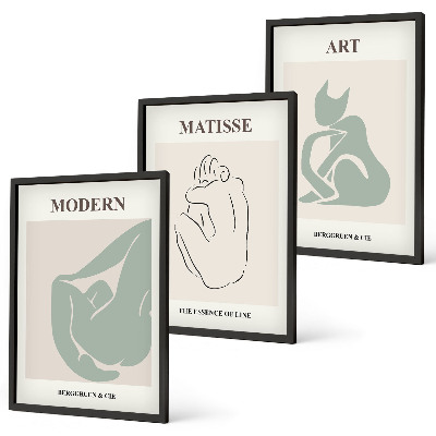Zidna galerija Apstraktne pastelne figure