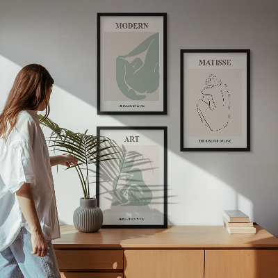 Zidna galerija Apstraktne pastelne figure