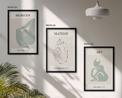 Zidna galerija Apstraktne pastelne figure