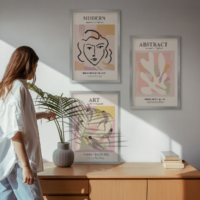 Zidna galerija Elegantni portreti u pastelnim tonovima