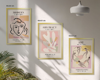 Zidna galerija Elegantni portreti u pastelnim tonovima
