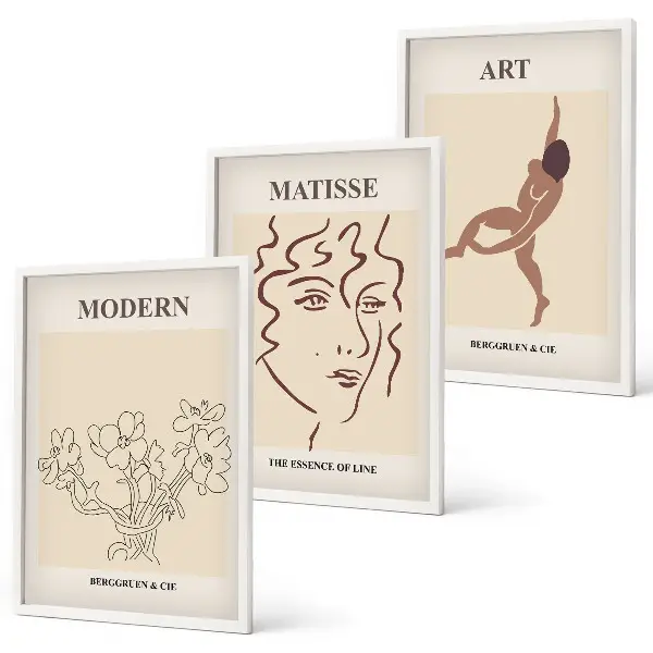 Zidna galerija elegantna grafika s motivom cvijeća