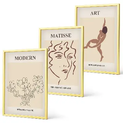Zidna galerija elegantna grafika s motivom cvijeća