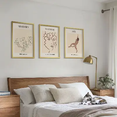 Zidna galerija elegantna grafika s motivom cvijeća